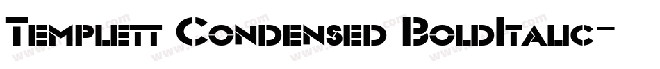 Templett Condensed BoldItalic字体转换